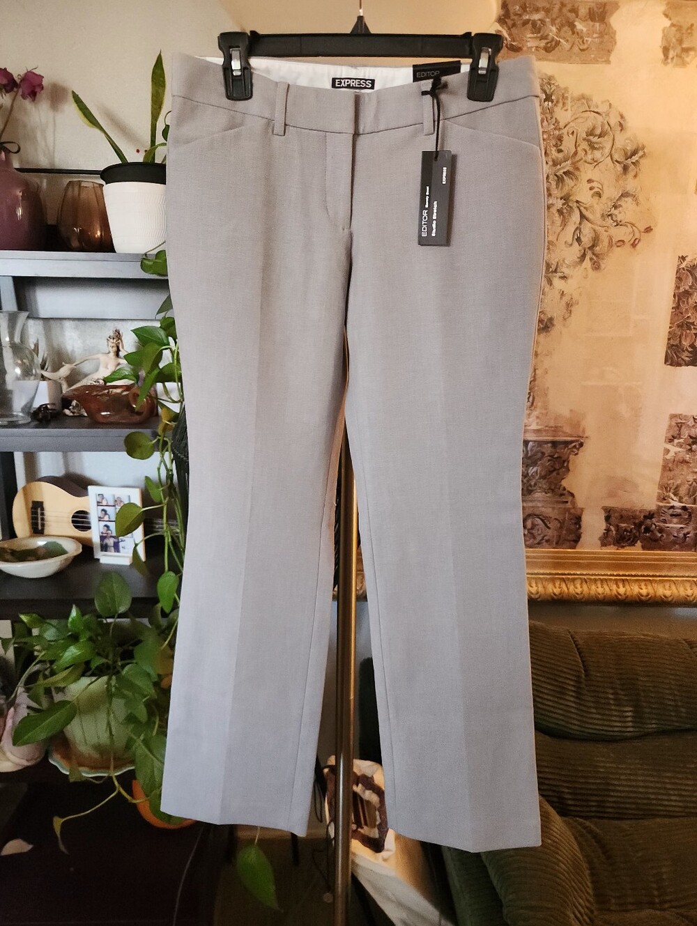 Express Editor Women's Pants Size 4S/ Gray